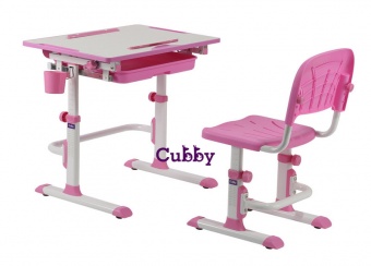 Комплект парта и стульчик CUBBY Karo Pink