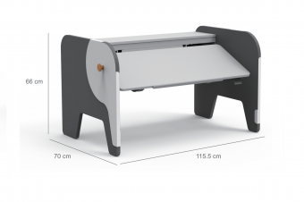 Регулируемая детская парта Elephant Desk Comf-pro Серый