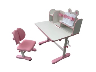  Комплект парта + стул трансформеры Fundesk Carezza 2023 Розовый