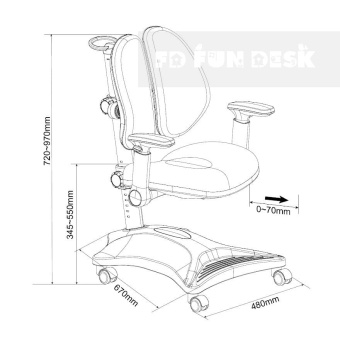 Кресло для школьника Cubby Magnolia Серый