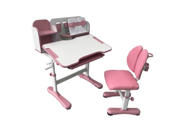 Комплект парта и стул трансформеры Fundesk Vivo 2023 Розовый