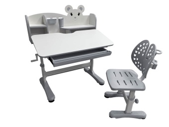  Комплект парта + стул трансформеры Fundesk Carezza 2023 Серый