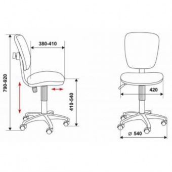 Ортопедическое кресло Бюрократ CH-204NX схема